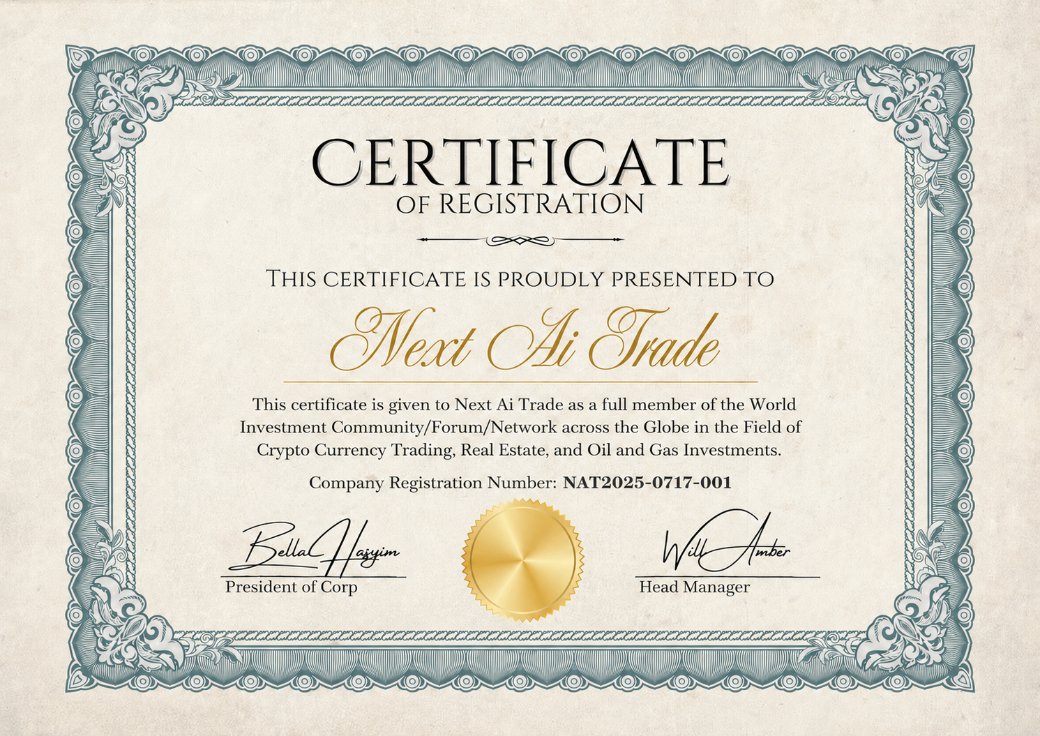 Certificate